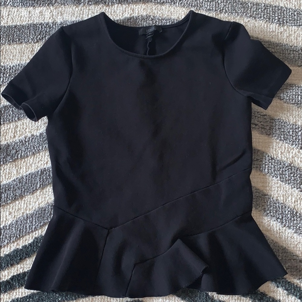 Jcrew peplum short sleeve top